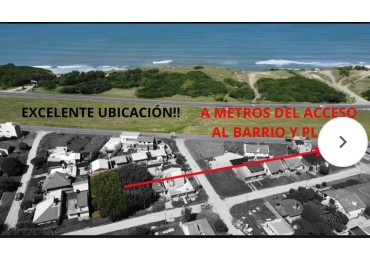 SE VENDE EXCELENTE TERRENO EN SAN PATRICIO, LOS ACANTILADOS A 100 MTS DE LA PLAYA! CON GAS NATURAL!!